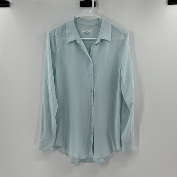 Equipment Tops - Equipment Femme Essential Silk Shirt - Pale Blue - Small